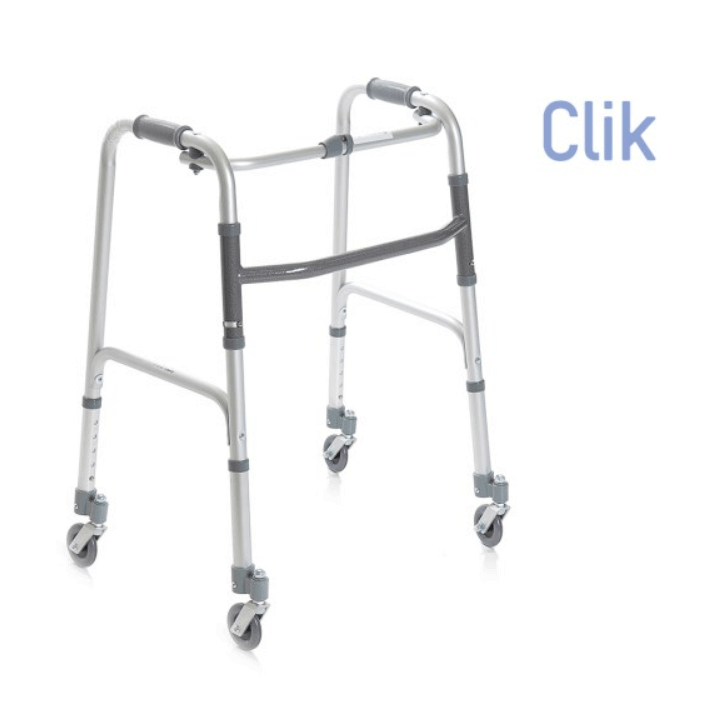 Andador plegable con 4 ruedas giratorias