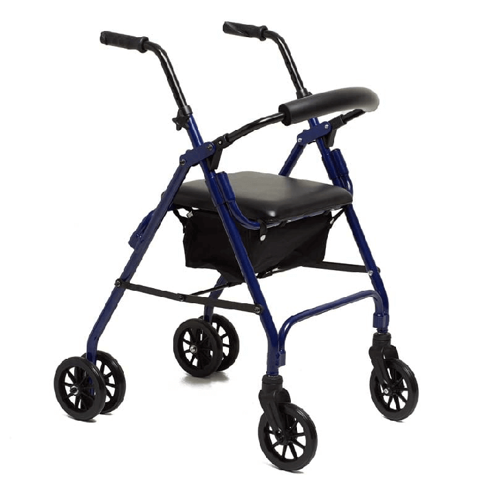 ANDADOR ROLLATOR DE 2 RUEDAS FRENO PRESIÓN RÍVOLI