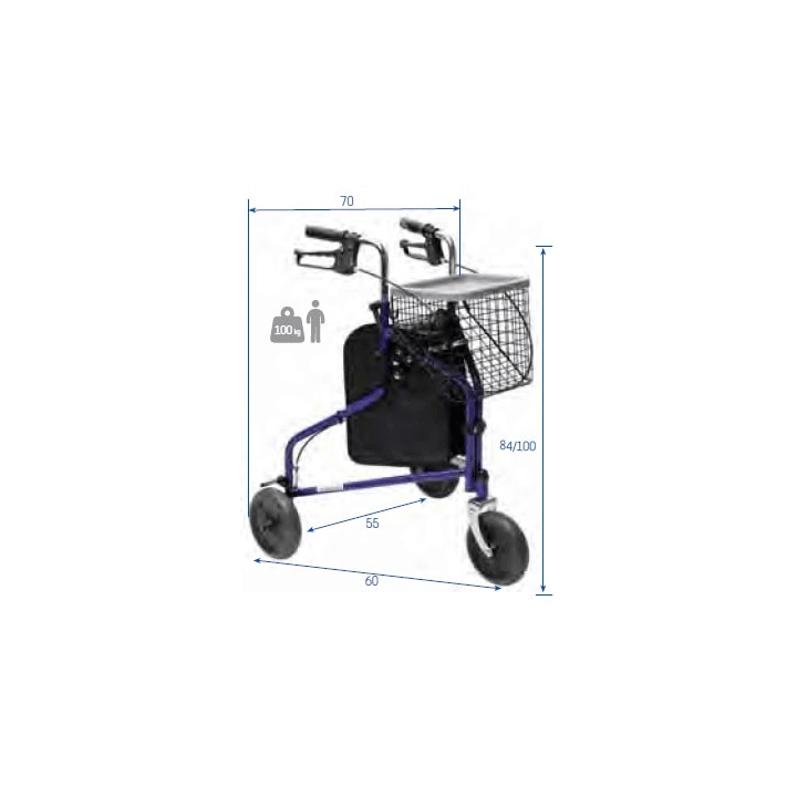 Andador plegable de 3 ruedas R3