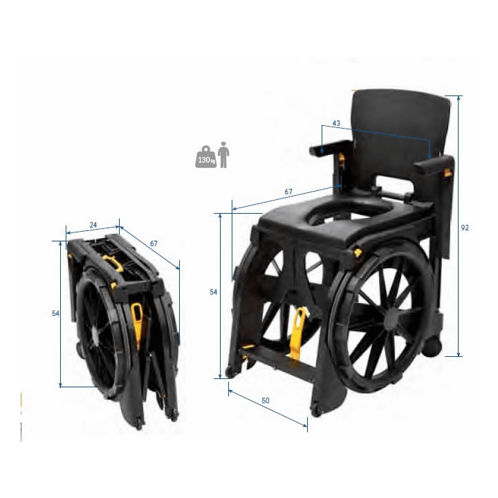 Silla de ducha plegable WHEELABLE | Envío gratis.