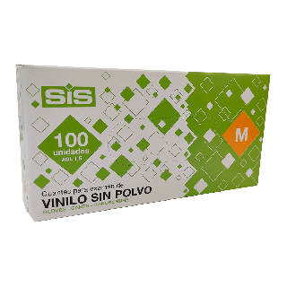 Guantes de vinilo sin polvo | 100 unidades
