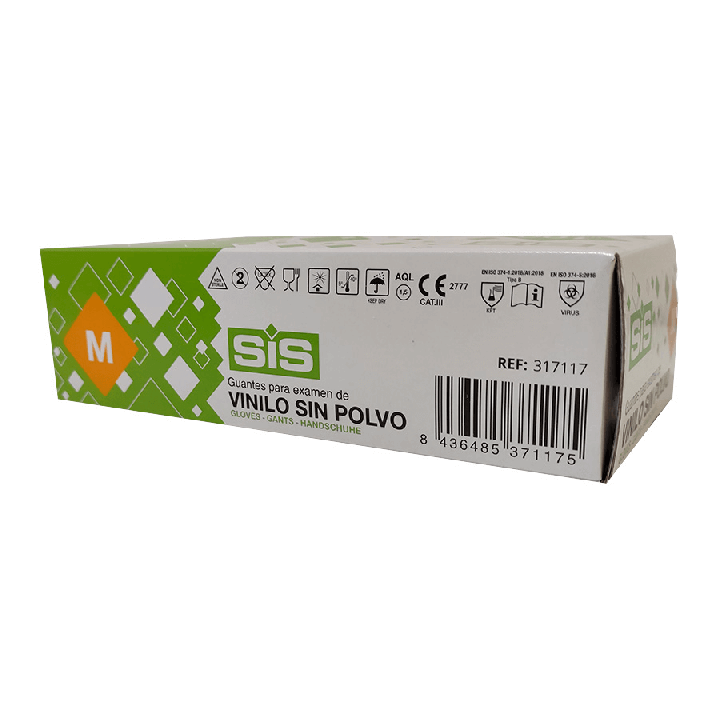 Guantes de vinilo sin polvo | 100 unidades