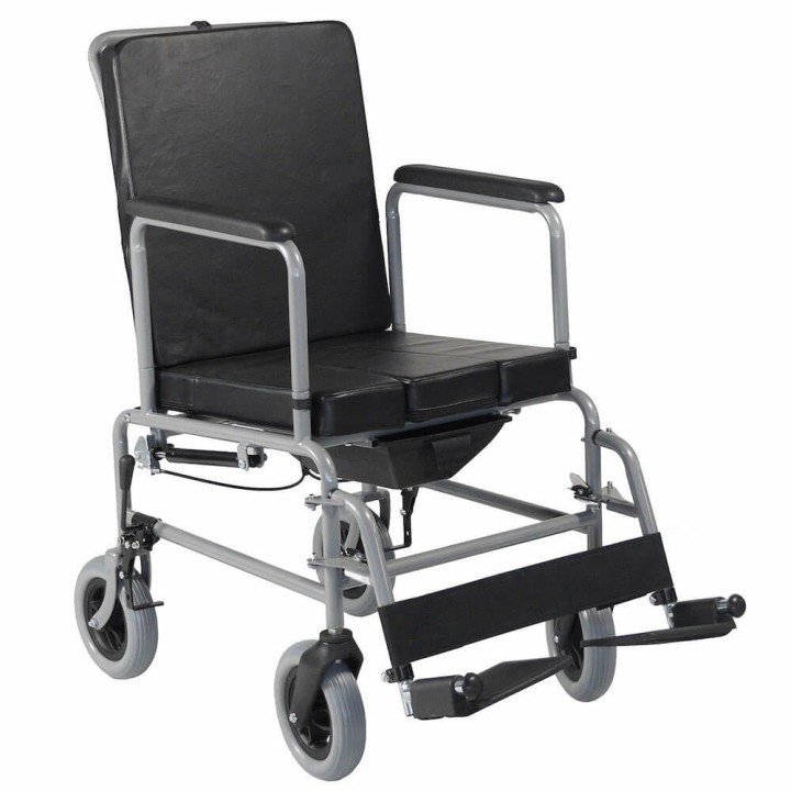 Silla de ruedas reclinable con inodoro