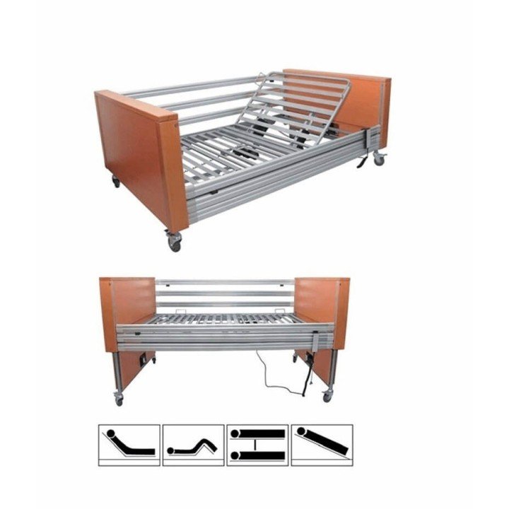 Cama articulada con carro elevador bariátrica GERIA300