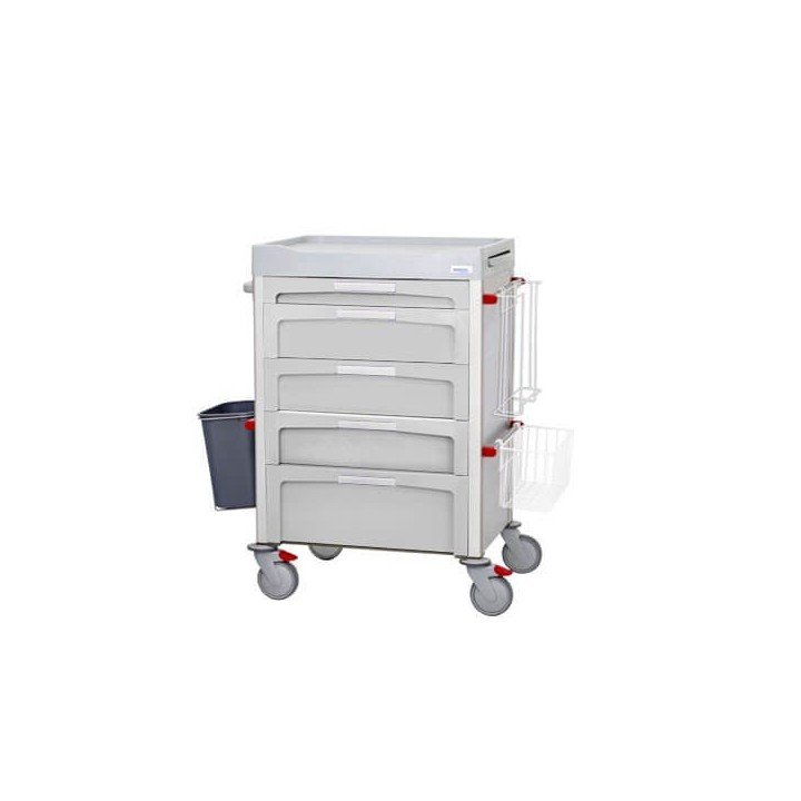 Carro de curas de uso hospitalario y geriátrico