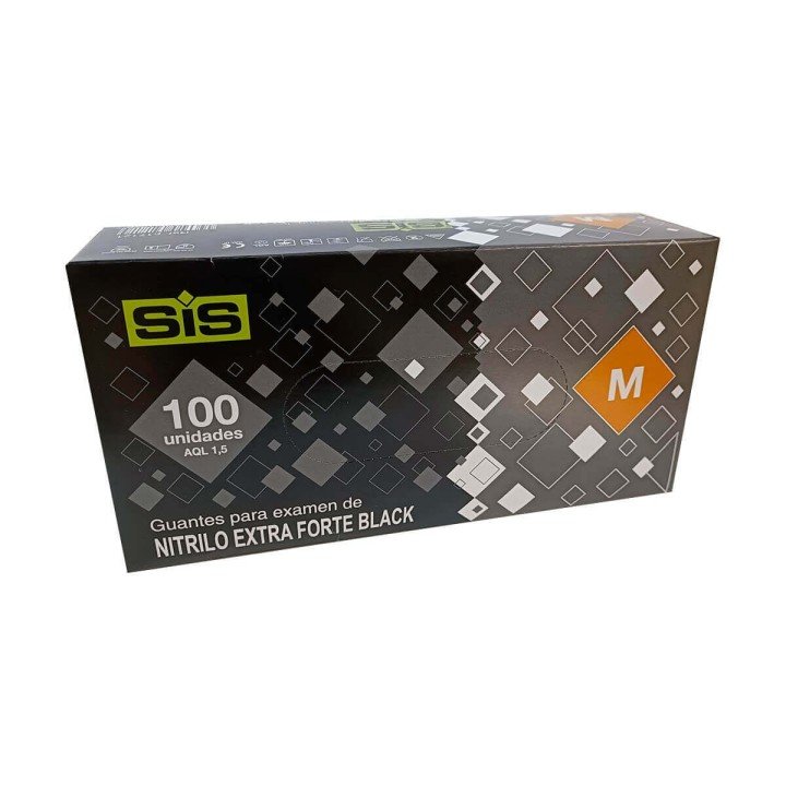Guantes extra fuertes 6 gramos nitrilo negro | 100 unidades