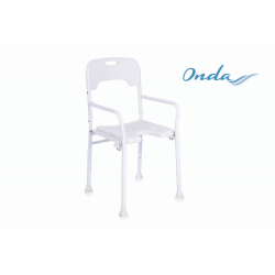 Silla de ducha con respaldo plegable