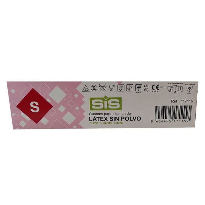 Guantes de látex sin polvo | 100 unidades