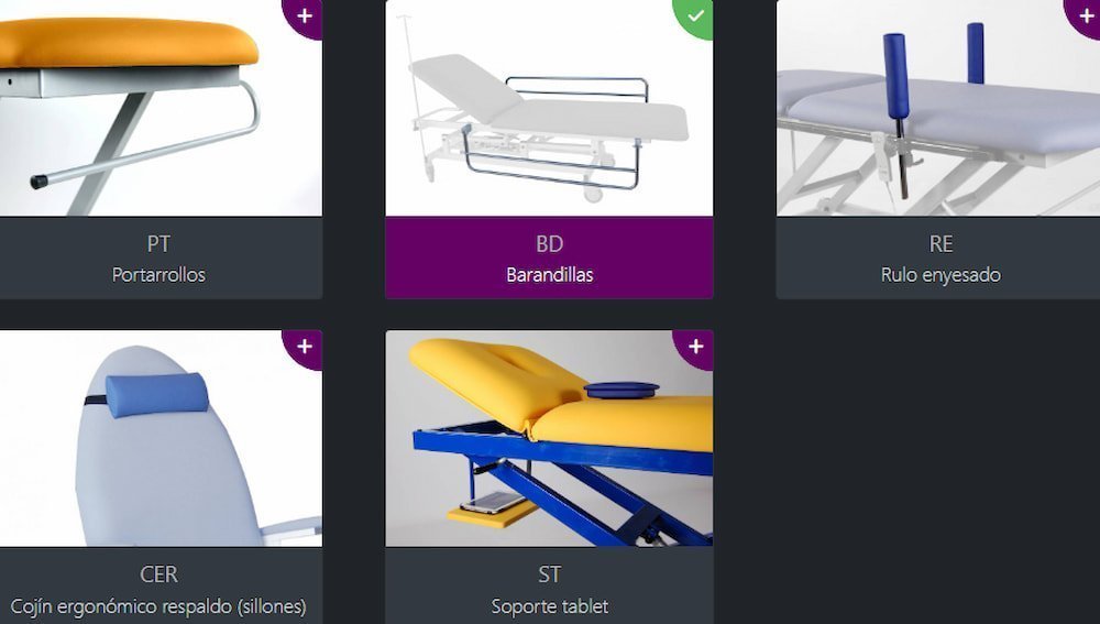 accesorios para camilla de pediatría