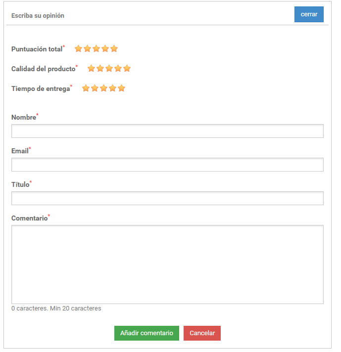 Comentario tienda ortopedia online