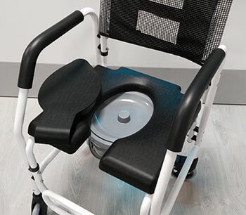 silla de ruedas con inodoro