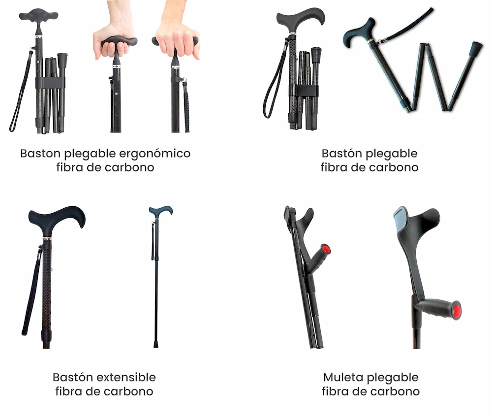 Bastones de fibra de carbono andador Neox Carbon