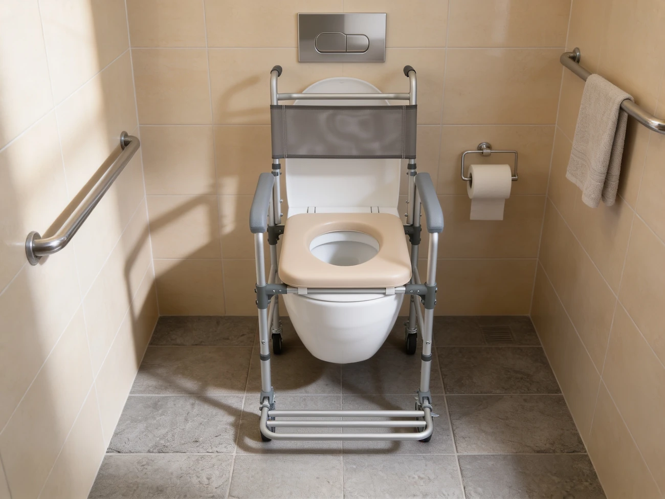 Silla de wc con ruedas