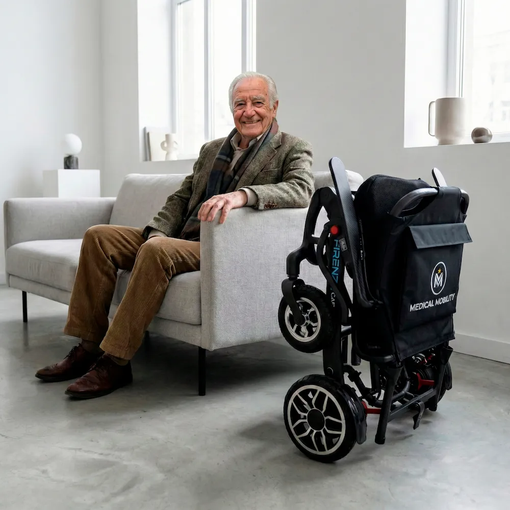 Silla eléctrica Firenze Carbon plegada